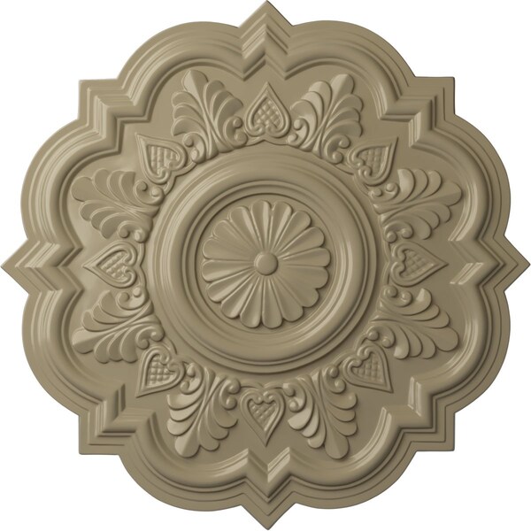 Ekena Millwork Deria Ceiling Medallion (Fits Canopies up to 6"), Hand-Painted Gobi Desert, 20 1/4"OD x 1 1/2"P CM20DRGDF - main
